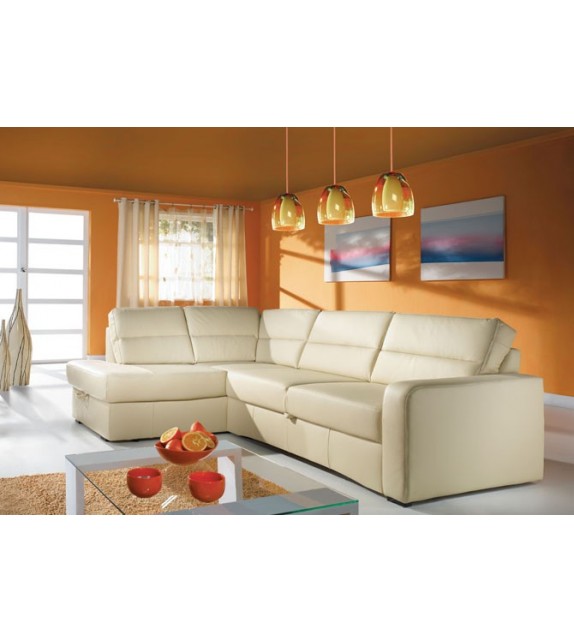 PYKA MODERN Kožená rohová sedacia súprava rozťahovacia L/P