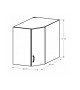 TK SICILIA G60N Felső sarokszekrény