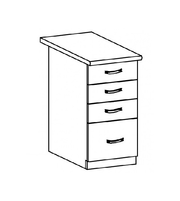 TK SICILIA D40S4 Alsó négyfiókos szekrény