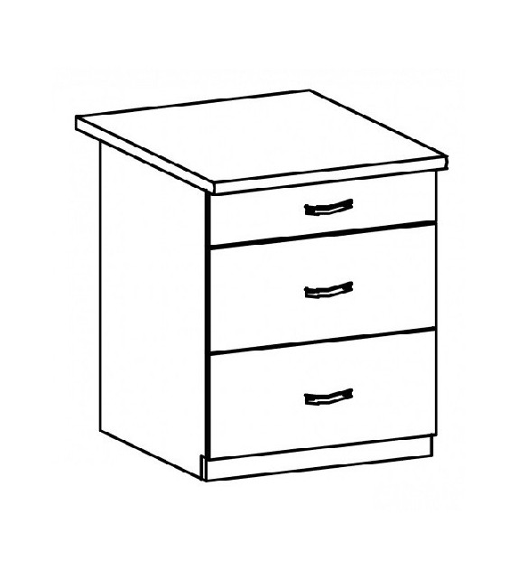 TK SICILIA D60S3 Alsó fiókos szekrény