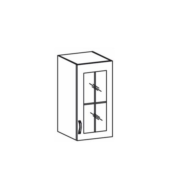 TK ROYAL G40S P/L skrinka horná so sklom