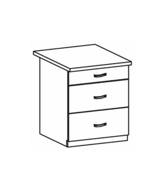 TK ROYAL D60S3 skrinka dolná šuflíková