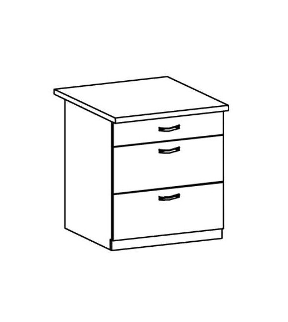 TK ROYAL D80S3 skrinka dolná šuflíková