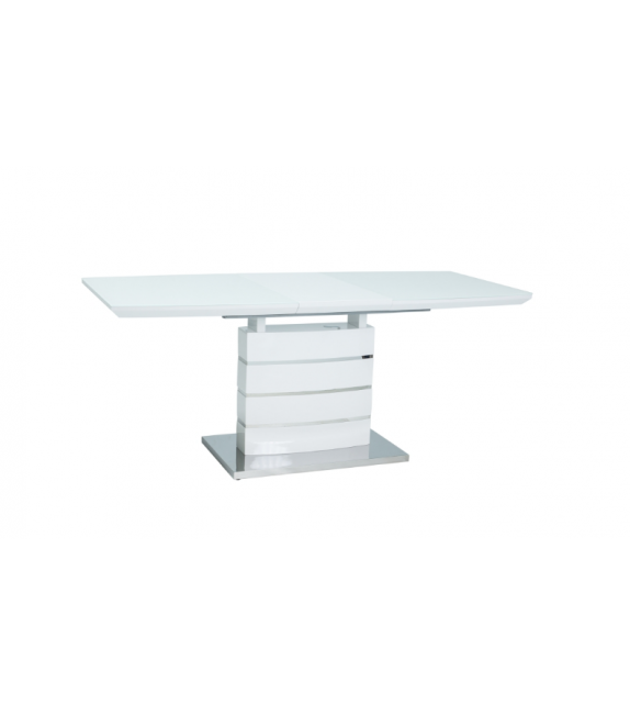 BRW GUCCI Jedálenský stôl luxusný biely rozkladací 140/180