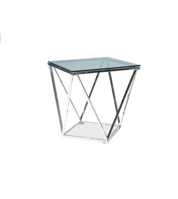 BRW SILVER A Konferenčný stolík dizajnový sklenený