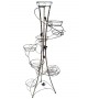 Kovový stojan na kvety točený vežovitý spiral 10 W-018
