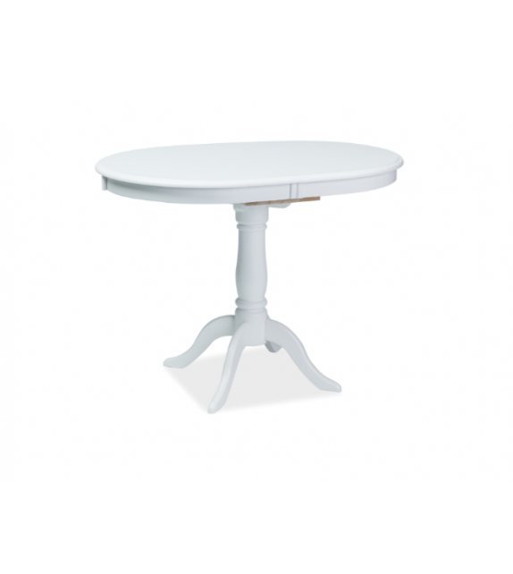 BRW DELLO Jedálenský stôl rozkladací biely 120