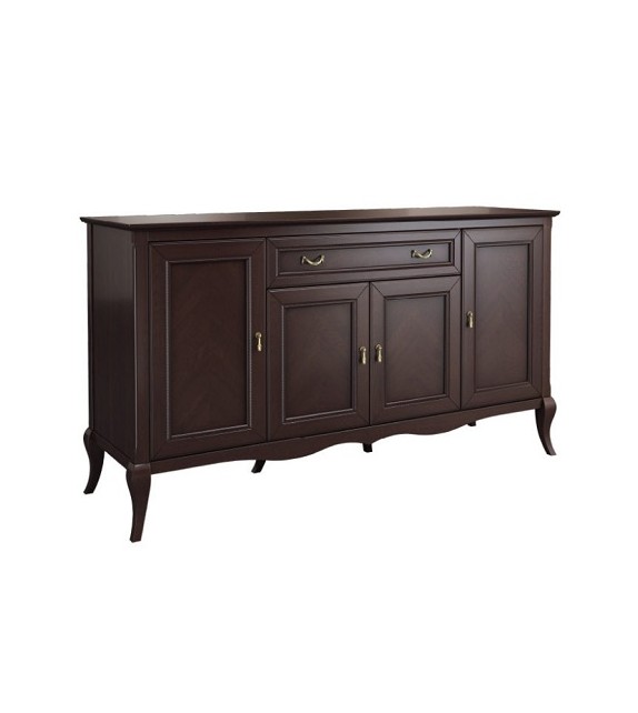 GLOBAL WIKTORIA 3DS2D2SZ Vitrína s ohnutými dverami masívny sektorový nábytok