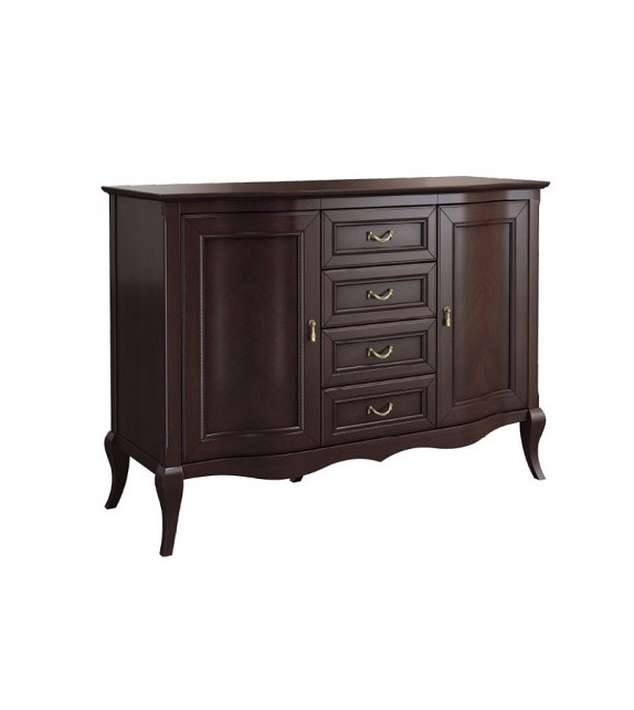 GLOBAL WIKTORIA 3DS2D2SZ Vitrína s ohnutými dverami masívny sektorový nábytok