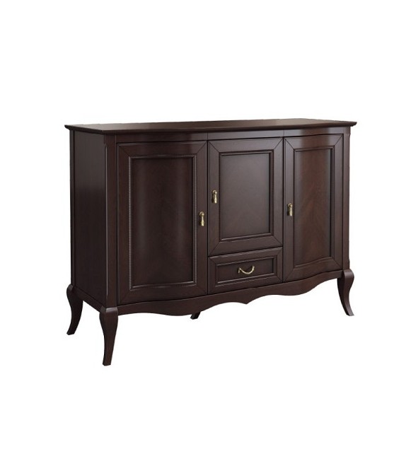 GLOBAL WIKTORIA 3DS2D2SZ Vitrína s ohnutými dverami masívny sektorový nábytok