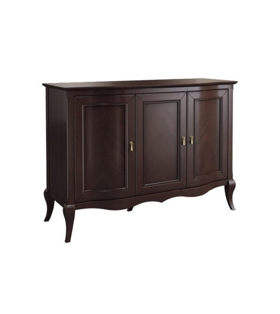 GLOBAL WIKTORIA 3DS2D2SZ Vitrína s ohnutými dverami masívny sektorový nábytok