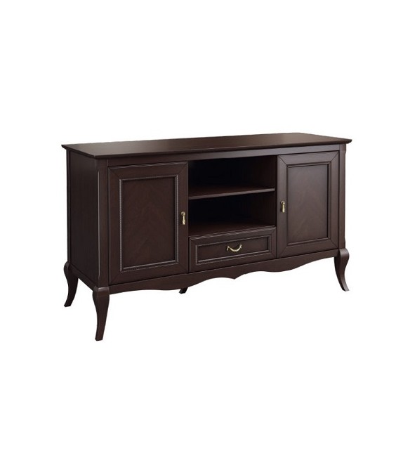 GLOBAL WIKTORIA 3DS2D2SZ Vitrína s ohnutými dverami masívny sektorový nábytok