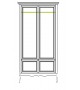 GLOBAL WIKTORIA 3DS2D2SZ Vitrína s ohnutými dverami masívny sektorový nábytok