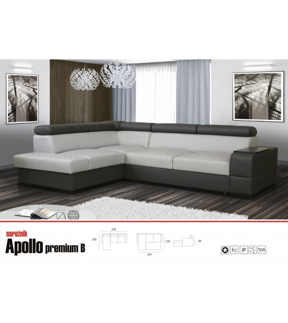 LUK APOLLO PREMIUM B rohová sedacia súprava