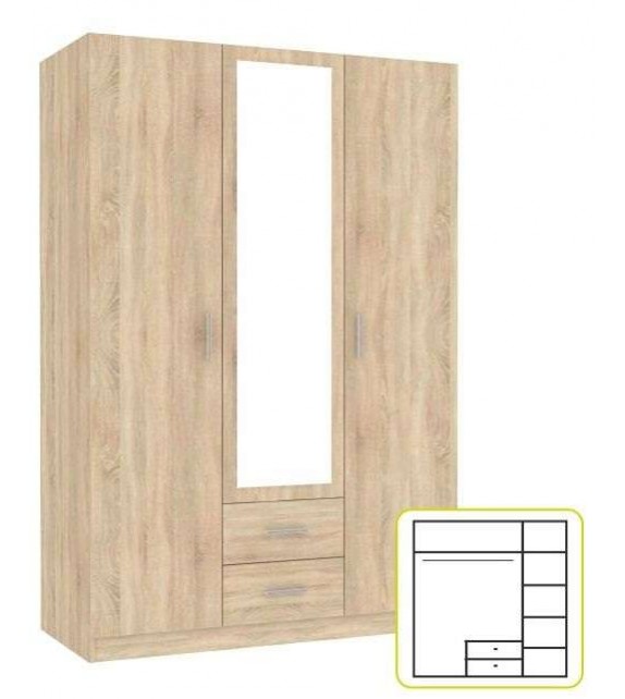 TK INVITA 2 skriňa kombinovaná so zrkadlom