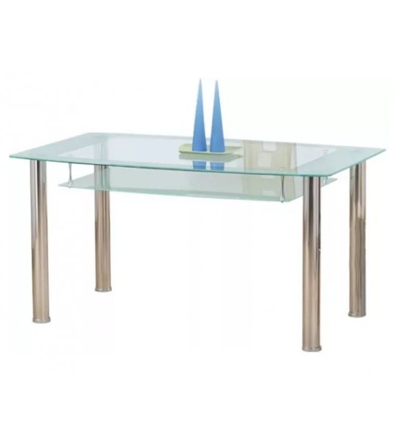 BRW CRISTAL Jedálenský stôl sklenený 150