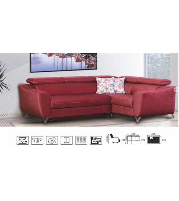 GLOBAL SILVER Rohová sedacia súprava rozťahovacia L/P