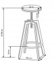 BRW H-64 Barová stolička