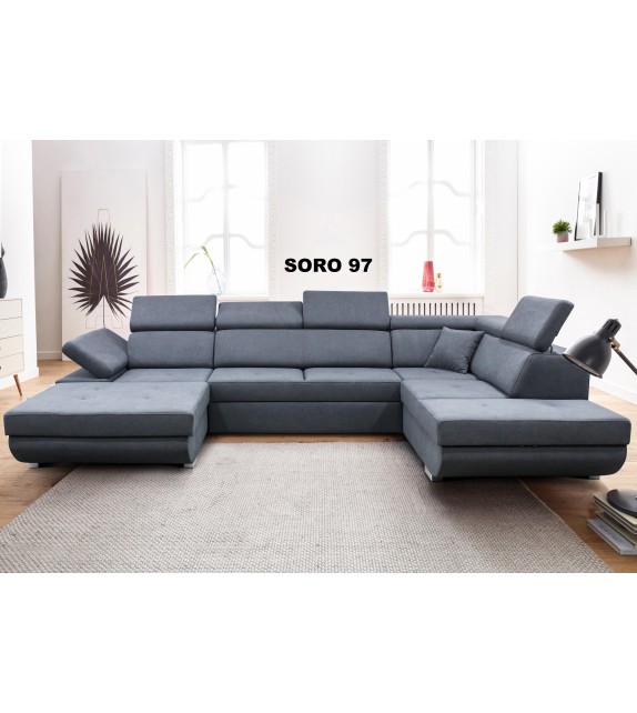 POSED MAXIM U rohová sedacia súprava rozkladacia v tvare U