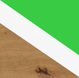 dub artisan/biela/zelená