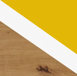 dub artisan/biela/žltá